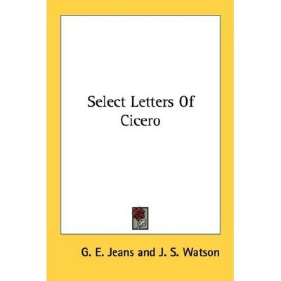 Cover for G E Jeans · Select Letters of Cicero (Pocketbok) (2006)