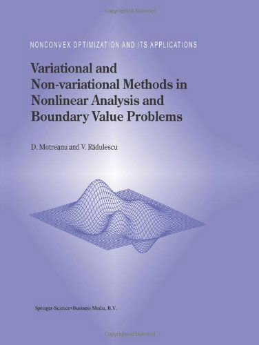 Cover for Dumitru Motreanu · Variational and Non-variational Methods in Nonlinear Analysis and Boundary Value Problems - Nonconvex Optimization and Its Applications (Paperback Book) [Softcover reprint of the original 1st ed. 2003 edition] (2010)