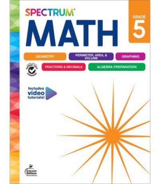 Spectrum Math Workbook Grade 5 - Spectrum - Bøker - Carson Dellosa - 9781483871486 - 6. mai 2024