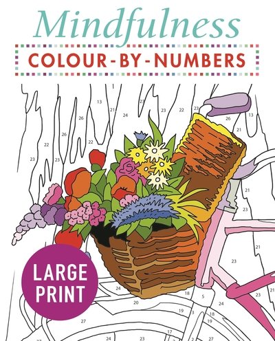 Cover for Arcturus Publishing Limited · Mindfulness Colour-by-Numbers Large Print - Arcturus Large Print Colour by Numbers Collection (Paperback Bog) (2019)