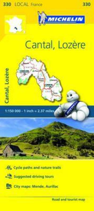 Cover for Michelin · Michelin local Map: France blad 330: Cantal, Lozere (Hardcover Book) (2016)