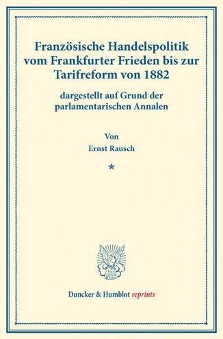 Cover for Rausch · Französische Handelspolitik vom (Book) (2017)