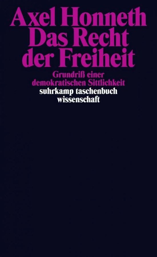 Cover for Axel Honneth · Suhrk.TB Wi.2048 Honneth.Recht d.Freihe (Bok)