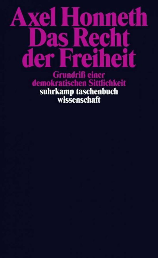 Cover for Axel Honneth · Suhrk.TB Wi.2048 Honneth.Recht d.Freihe (Book)