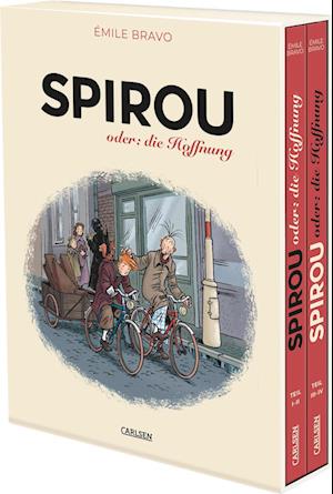 Spirou und Fantasio Spezial: Spirou oder: die Hoffnung 1-4 im Schuber - Émile Bravo - Livros - Carlsen - 9783551783486 - 30 de maio de 2023