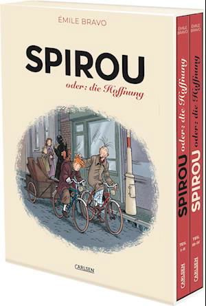 Cover for Émile Bravo · Spirou und Fantasio Spezial: Spirou oder: die Hoffnung 1-4 im Schuber (Bog) (2023)