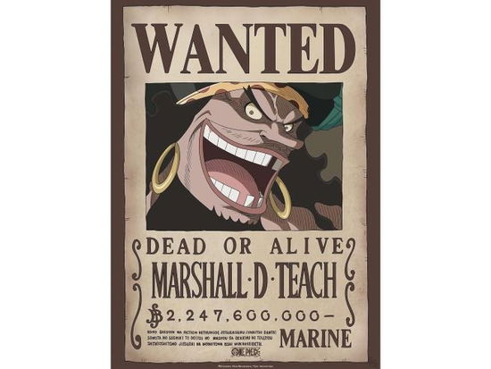 Cover for Abysse · ONE PIECE  - Poster «Wanted Blackbeard» (52x38) (Leketøy)