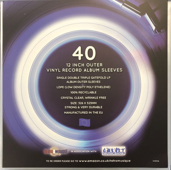 40 x 12" LDPE Outer Sleeves (90 micron) - RETRO MUSIQUE - Muziek -  - 4897109421487 - 