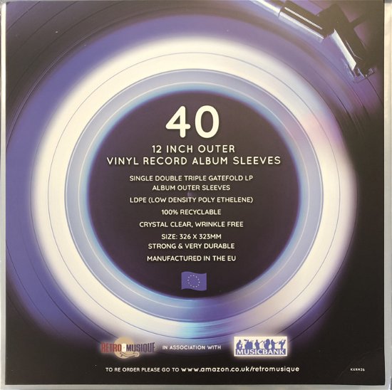 Cover for RETRO MUSIQUE · 40 x 12&quot; LDPE Outer Sleeves (90 micron) (OUTER SLEEVES)