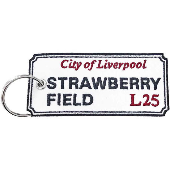 Road Sign Keychain: Strawberry Field Liverpool Sign (Double Sided) - Road Sign - Merchandise -  - 5056368600487 - 