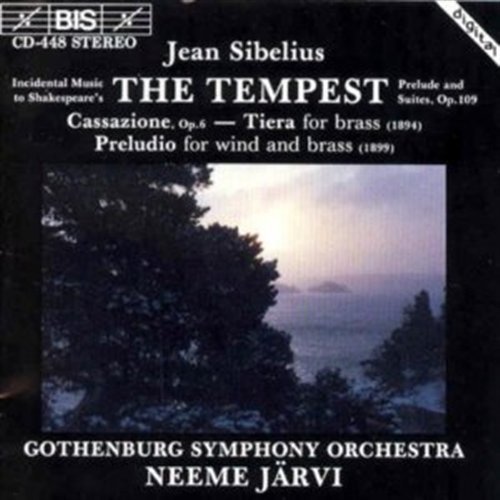 Tempest - Sibelius / Jarvi / Gothenburg So - Muziek - BIS - 7318590004487 - 26 oktober 1992