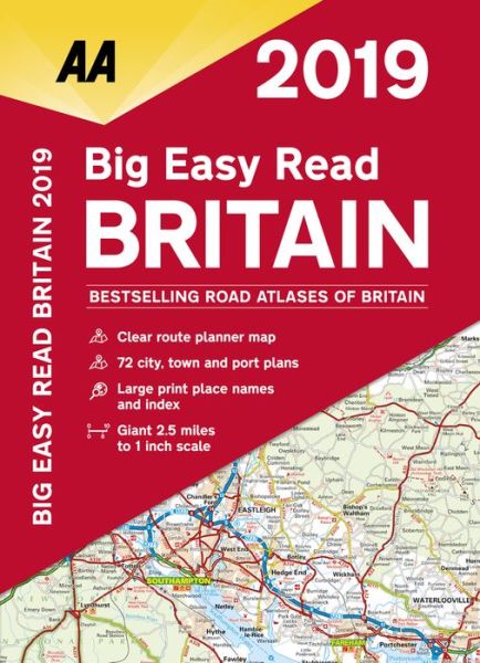 Cover for AA Publishing · AA Big Easy Read Atlas Britain 2019 (Taschenbuch) [14 Revised edition] (2018)