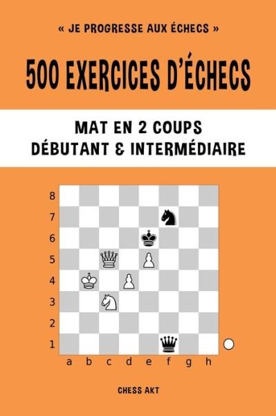 Cover for Chess Akt · 500 exercices d'echecs, Mat en 2 coups, Niveau Debutant et Intermediaire (Paperback Bog) (2024)
