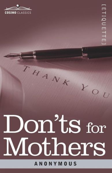 Cover for Anonymous · Don'ts for Mothers (Paperback Book) (2015)