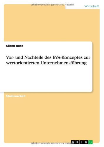 Cover for Rose · Vor- und Nachteile des EVA-Konzept (Book) [German edition] (2011)