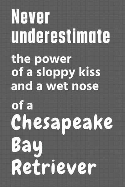 Cover for Wowpooch Press · Never underestimate the power of a sloppy kiss and a wet nose of a Chesapeake Bay Retriever (Paperback Book) (2020)