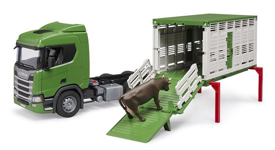Scania Super 560r Cattle Transportation Truck With 1 Cattle (03548) - Bruder - Produtos - Bruder Spielwaren - 4001702035488 - 