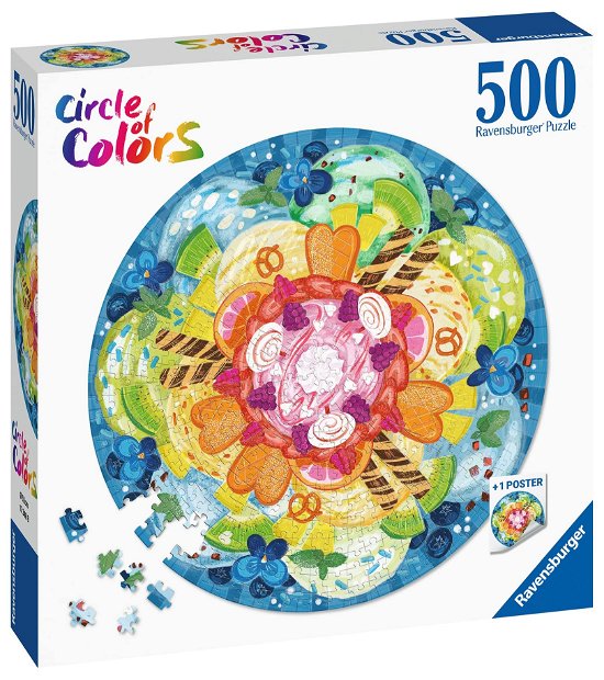 Cover for Round Puzzle · Ice Cream (500 Stukjes) (Jigsaw Puzzle)