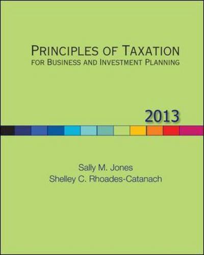 Cover for Sally Jones · Principles of Taxation for Business and Investment Planning (Hardcover Book) [16 Rev edition] (2012)