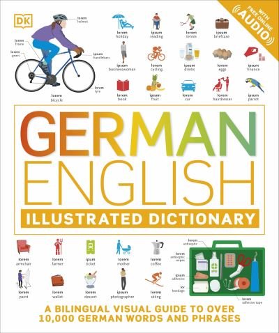 Cover for Dk · German English Illustrated Dictionary: A Bilingual Visual Guide to Over 10,000 German Words and Phrases (Pocketbok) (2023)