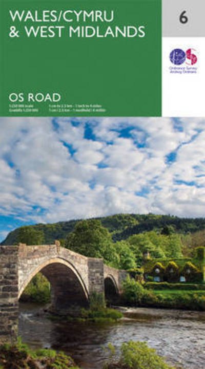 Cover for Ordnance Survey · Ordnance Survey.6 Wales &amp; West Midlands (Bog) [Sept 2016 edition] (2016)