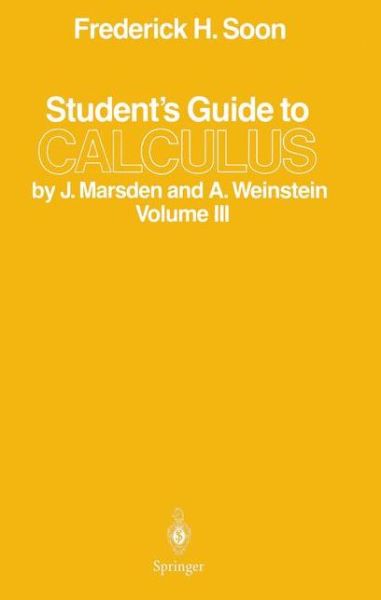 Cover for Soon, Frederick H. (Los Angeles, Ca, Usa) · Student's Guide to Calculus (Student's Guide) (Paperback Book) (1986)