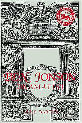 Cover for Anne Barton · Ben Jonson: Dramatist (Pocketbok) (1984)