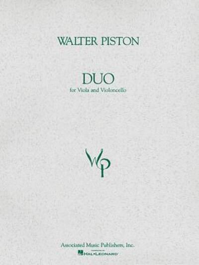 Duo for Viola and Violoncello - Walter Piston - Books - Associated - 9780793540488 - November 1, 1994