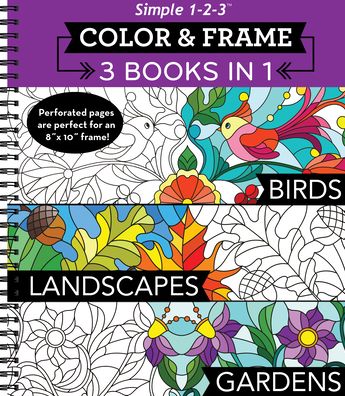 Cover for New Seasons · Color &amp; Frame - 3 Books In 1 - Birds, Landscapes, Gardens (Spiralbok) (2022)