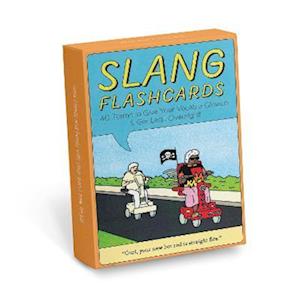 Cover for Knock Knock Slang Flashcards 2021 Edition  Box of 41 Cards · Knock Knock Slang Flashcards Deck, 40 Cards (2021 Edition) (Oracle cards/tarot c) (2022)
