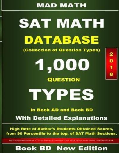 Cover for John Su · 2018 SAT Math Database Book Bd (Pocketbok) (2018)