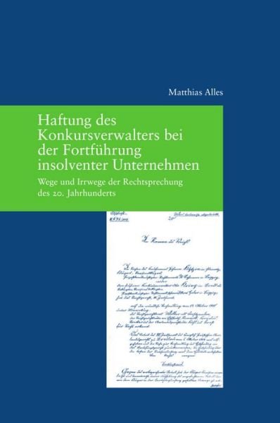 Cover for Alles · Haftung des Konkursverwalters bei (Book) (2015)