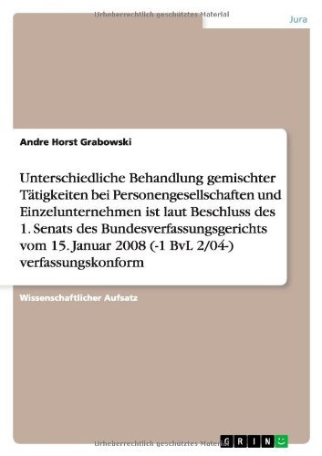 Cover for Grabowski · Gleichheitsrecht in der Gewer (Bok) [German edition] (2013)