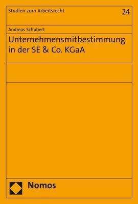 Cover for Schubert · Unternehmensmitbestimmung in d (Book) (2018)