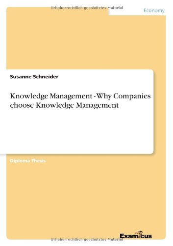 Cover for Susanne Schneider · Knowledge Management - Why Companies Choose Knowledge Management (Paperback Book) (2012)