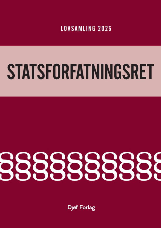 Cover for Michael Hansen Jensen · Lærebog: Lovsamling - Statsforfatningsret (Hæftet bog) [1. udgave] (2025)