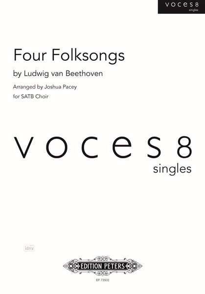 Cover for Ludwig Va Beethoven · Four Folksongs Mixed Voice Choir - Voces8 Singles Series (Paperback Book) (2020)