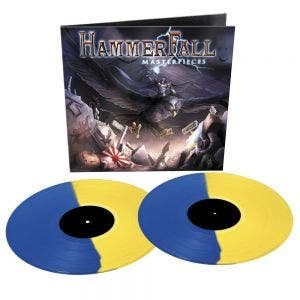 Cover for Hammerfall · Masterpieces (2lp/yellow-blue Bi-coloured Vinyl) (LP) (2022)