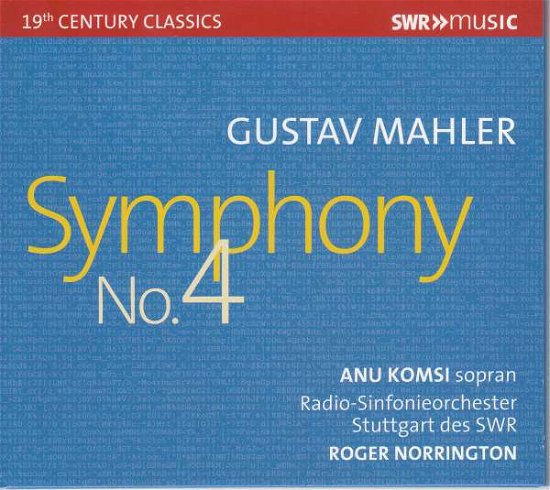 Cover for Komsi / Norrington · Gustav Mahler: Symphony No. 4 (CD) (2019)