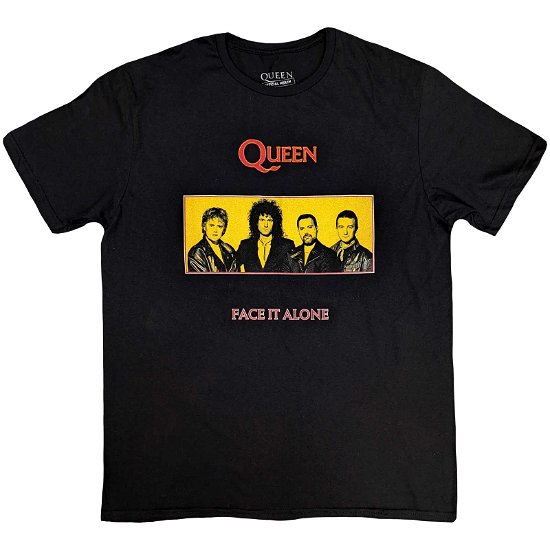 Queen Unisex T-Shirt: Face It Alone Panel - Queen - Koopwaar -  - 5056561094489 - 