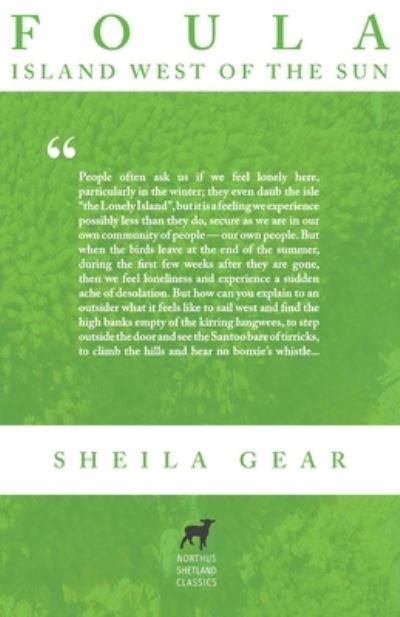 Cover for Sheila Gear · Foula: Island West of the Sun - Northus Shetland Classics (Paperback Book) (2023)