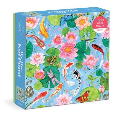 By The Koi Pond 1000 Piece Puzzle in Square Box - Galison - Brætspil - Galison - 9780735376489 - 2. februar 2023