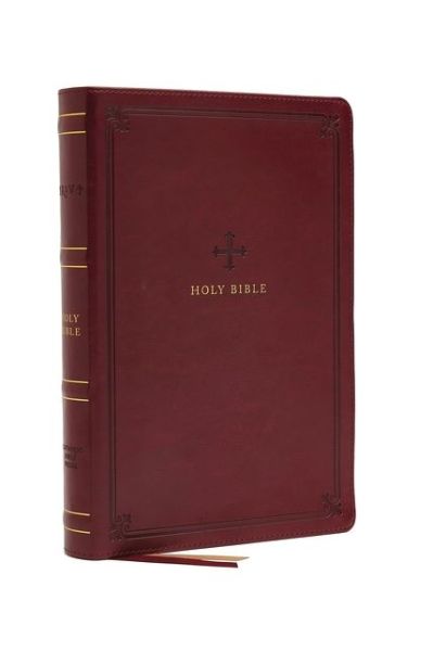 Cover for Catholic Bible Press · NRSV Large Print Standard Catholic Bible, Red Leathersoft (Comfort Print, Holy Bible, Complete Catholic Bible, NRSV CE): Holy Bible (Leather Book) [Large type / large print edition] (2020)