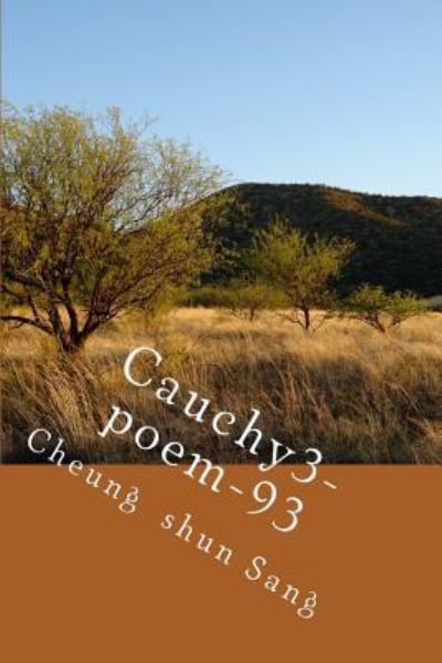 Cover for Cheung Shun Sang · Cauchy3-poem-93 (Paperback Book) (2014)