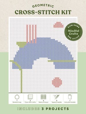Cover for Chronicle Books · Mindful Crafts: Geometric Cross-Stitch Kit (Bog) (2023)