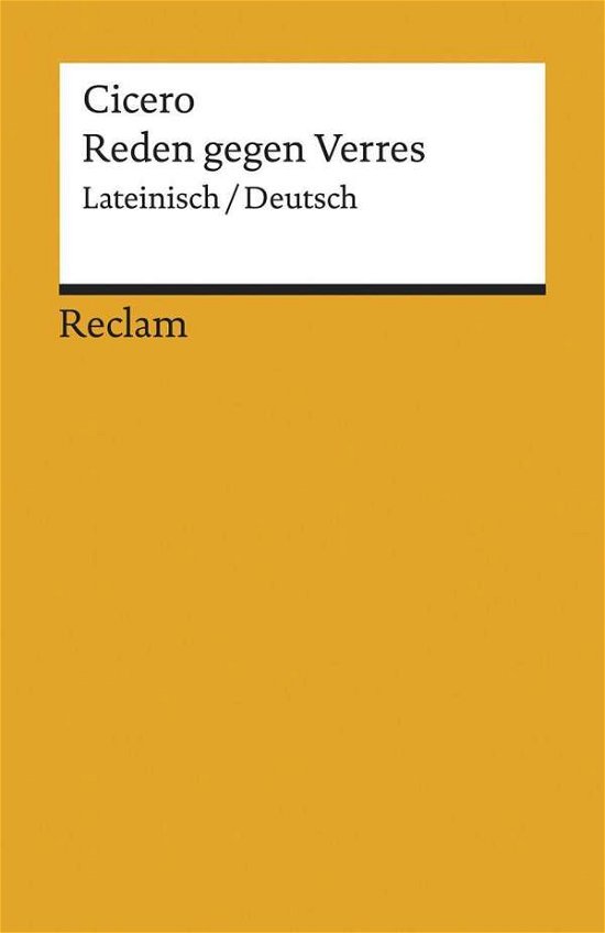 Cover for Cicero · Reden gegen Verres. Gesamtausgab (Buch)