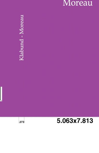 Cover for Klabund · Moreau (Paperback Book) [German edition] (2011)