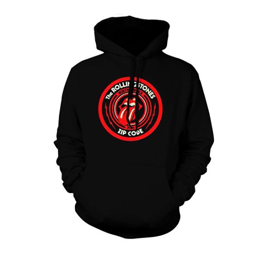 Cover for The Rolling Stones · Zip Code 2015 Circle Logo Black Hooded Sweatshirt Xx-large (T-shirt) [size XXL] (2016)