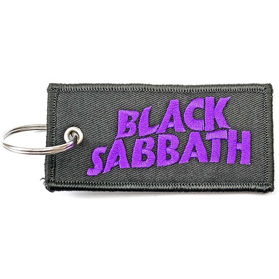 Black Sabbath Keychain: Wavy Logo (Double Sided Patch) - Black Sabbath - Merchandise -  - 5056368624490 - 