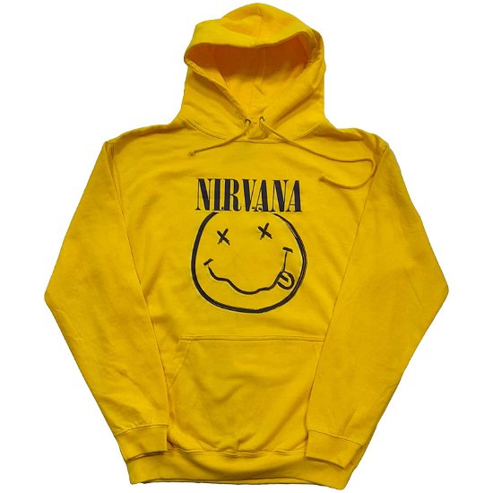 Nirvana Unisex Pullover Hoodie: Inverse Happy Face - Nirvana - Koopwaar -  - 5056561054490 - 